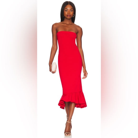 REVOLVE superdown Izzy Ruffle Maxi Dress in Red - Picture 2 of 5